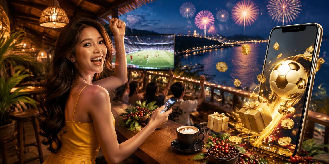 Người chơi tại Phú Quốc thư giãn bên cà phê biển và nhận hoàn trả bonus từ nền tảng trực tuyến